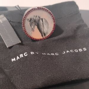 Marc By Marc Jacobs Zebra Ring with Red Accents